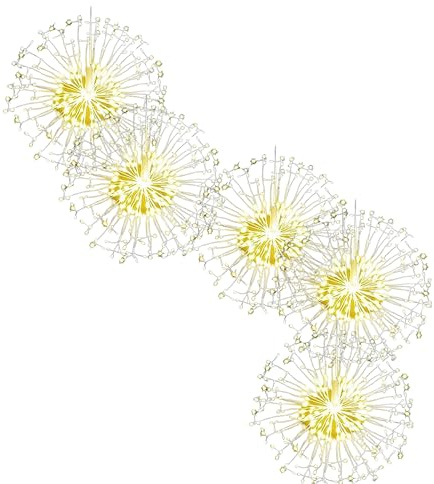 YASTA Luci LED Fuochi d'Artificio Natale Esterno Interno Stringa Pendente Telecomando a Batteria Stalattiti (5)