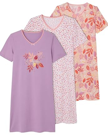 Damart Femme Lot de 3 Chemises de Nuit