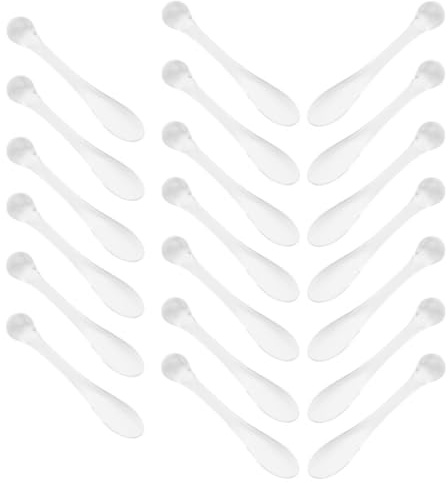 MAGICLULU Cucchiaio per Crema Contorno Occhi in Lega di Zinco 20 Pezzi, Massaggiatore Oculare Doppia Estremità per Massaggio e Applicazione, Strumento Portatile per della Pelle