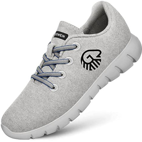 GIESSWEIN Merino Runners Men atmungsaktiv - Herren Sneaker für gesunden Gang - Bequeme leichte Arbeitsschuhe, ideal für Pflegeberufe - Freizeitschuhe