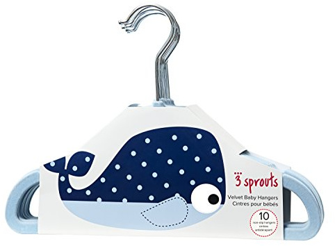 3 Sprouts Kleiderbügel Whale Blue