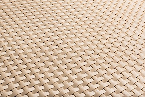 Revestimiento de poliratán para balcón, elemento de ocultación para balcón color antracita, marrón, blanco, negro, cobre, verde, al metro, cubierta para balcón, RD18 -hell beige