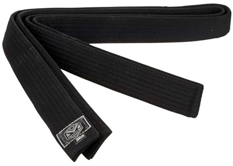 Ju-Sports Gürtel Master - schwarz, Baumwolle I Kampfsport Gürtel Für Budo-Sportarten Judo, Karate, Kickboxen uvm I Martial Arts Gürtel ca. 4,5cm breit I 350 cm