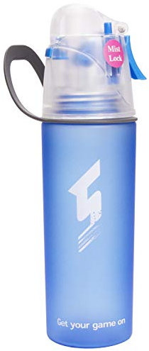 Lightening Sports Water Bottle Drinking Spray, BPA Free Quick Flow Water Opens with One Click with Leak-Proof Cup for Cycling, Fitness, Camping, Hiking, Outdoors