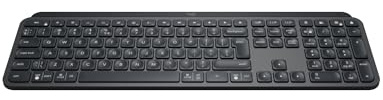Logitech MX Keys Advanced Illuminated Wireless Keyboard for Business, Logi Bolt USB Receiver, Bluetooth, Backlit Keys, rechargeable, Windows/Mac/Linux, QWERTY SE layout - Graphite