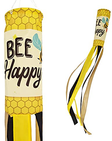 Madrona Brands Bumble Bee Windsock | Durable Outdoor Hanging Decoration | Yard, Patio, Garden, Deck and More | 60-Inch