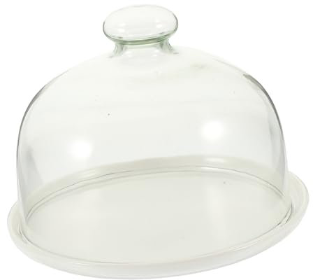 Cabilock Cubierta De Pastel Base De Pastel Plato De Pastel De Porcelana Pedestal Para Pasteles Plato Expositor De Postres Quesos Cubierta De Vidrio Cerámica En Forma De Campana