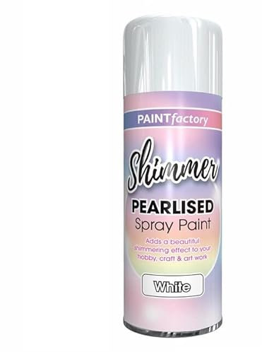 SuperGift.com 400ml All Purpose Aerosol Pearlised White Spray Paint Quick Drying Spray, Fast Dry and Excellent Coverage for Metal, Wood, Plastic and More by Diva Gift
