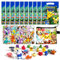 GOACRS Mitgebsel Kindergeburtstag Set, 24 Mini Anime Figuren zufällig + 50 Aufkleber + 10 Geschenktüten + 1 kindergeldbörsen, Partygeschenk-Packs mit mehreren Elementen für Kinder Spielzeug (B)