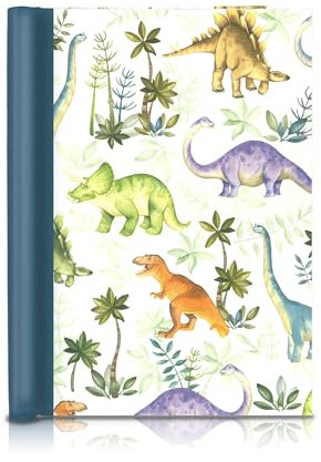 FAIRklemmt Klemmbinder Dinos, A4, blau, 150 Seiten, 22,5 x 30,8 cm