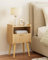 HEYZOEY Bedside Table, Modern Bedside Cabinet, Wood Bedside Drawers, Bed Side table with Storage Drawer Side Nightstand for Bedroom,Living Room,Office,Oak