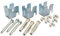 SOMATHERM FOR YOU, Kit de Fixations pour Radiateur Acier Lamellaire - 3 Fixations, 3 Vis (8x60 mm), 3 Chevilles (10x60 mm) - Installation Sécurisée et Durable, Facile à Installer