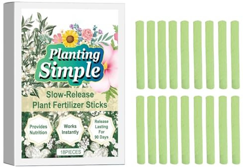 Plant Food Sticks - Lasting Plant Growth Fertilizer Stick,Flower Indoor and Outdoor Plants Fertilizer Food Sticks, 18X Plant Food Sticks