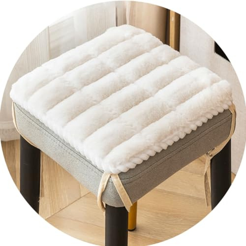 Cojín Cuadrado para Silla,30X30cm/35X35cm/40X40cm/45X45 cm Antideslizante, cojín de Asiento Suave para Taburete, jardín, Interior, Exterior, hogar Cojín Cuadrado para silla de jardín(Color 4,1pc 30X30