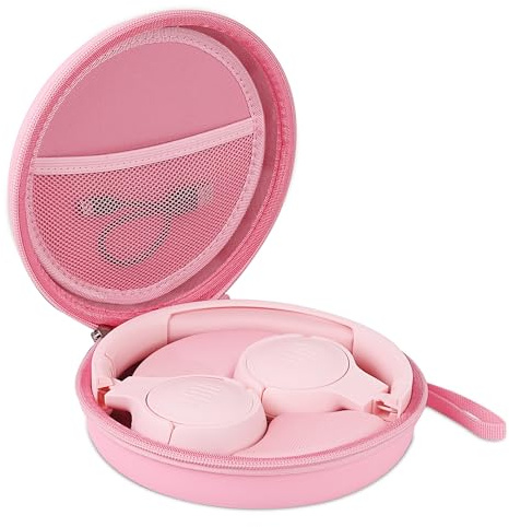 STUKCAZE Headphone Case for JBL Tune 510BT 520BT, Hard Portable Headphone Carrying Case, Over Ear Headphone Storage Protective Case(Pink)