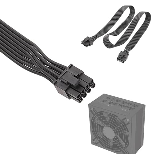 VGA-grafikkortskabel – grafikkort strömkabel 8-polig, med 8 P till 6+2 P platt kabel, VGA-grafikkabel för grafikkort, PC-IE-strömkabel