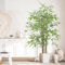 YOLEO 5FT Artificial Bamboo Tree, Lifelike Fake Silk Tree Indoor, Faux Bamboo Tall Plant for Living Room Bedroom Balcony Corner Office Decor