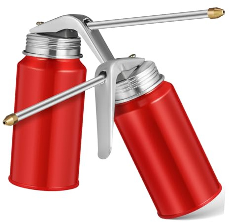 SOPOTUTU Doseur Huile 2 Temps Bidon D'huile Automobile 2 Pcs en Métal 200ml pour Maintenance Automobile et Entretien à Domicile Pratique et Polyvalent
