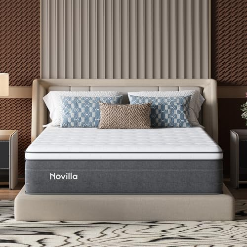 Novilla Matratze 140x200, H3 7 Zonen Taschenfederkernmatratze für gezielte Unterstützung, Wellenförmige Komfortschaumschicht für verbesserte Atmungsaktivität, Öko-Tex Zertifiziert, Höhe 25 cm