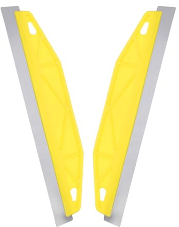 ANDRESLAD Protector de Pintura para Zócalos de Acero Inoxidable 2 Piezas, Guía de Corte para Papel Tapiz y Bordes Rectos, Herramienta Multifuncional para Líneas Nítidas en Paredes