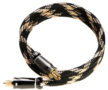 Cables Direct Online 1.5FT Premium Toslink Optical Audio Cable High Fidelity Digital Fiber Optic Cord for Home Theater, Sound Bar, Gaming Consoles Durable Nylon Braided Design Gold-Plated Connectors