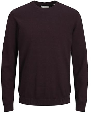JACK & JONES Jjebasic Knit Crew Neck Noos, Suéter para Hombre, Port Royale Twisted With Black, XS