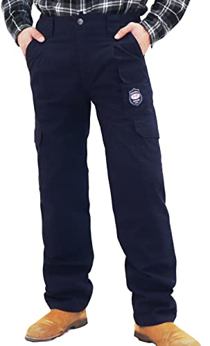BOCOMAL Men's FR Cargo Pants Midweight 7 Pockets Flame Resistant 2112 CAT2