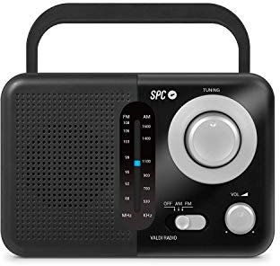 SPC VALDI – Radio portátil, con asa de Transporte, dial Am/FM Gran Visibilidad, número Grandes, Ruleta para sintonizar, fácil de Usar, diseño Elegante