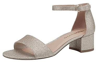 Tamaris Damen 1-1-28295-20 Sandale, LT.Gold Glam, 38 EU