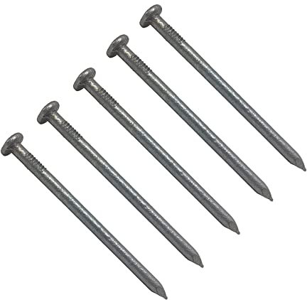 TERF® 65mm X 3.35mm Galvanised Round Wire Nails 65mm (2.5 inch) X 3.35mm Round Nail For Soft and Hard Timber Wood Joinery Construction Furniture Craft Decking Fence Multi Purpose - Pack of 75