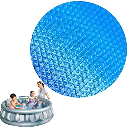 Tacery Solar-Schwimmbadabdeckung, Poolheizung für rundes/rechteckiges Schwimmbad, Decke, Blaue Whirlpool-Abdeckung, wasserdichte, staubdichte Poolabdeckung, Wärmeplane, für oberirdische Pools