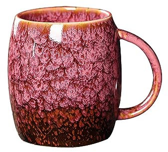 DDKYHU Tassen, Retro-Kaffeetassen aus glasierter Keramik, kreative Kaffee-/Milchtasse, Fassungsvermögen Vintage-Kaffeetassen, transparente Tassen, Tassen, Kaffeetasse (2)