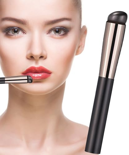 Läppborste – runt huvud silikonapplikator för concealer | läppstiftsapplikator – för hushåll, resor, vardagsrutin och smink