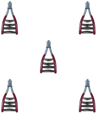 Set di 5 pinze di avviamento per racchetta da tennis, badminton, squash, colore rosso, lunghezza 14 cm