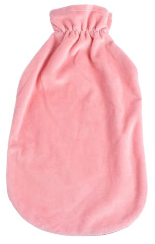 Homoyoyo Housse de Bouillotte en Flanelle Rose Amovible et Pratique pour Chauffe-mains Hiver, Protection Décorative pour Bouillotte 2000ml Confortable et Élégante