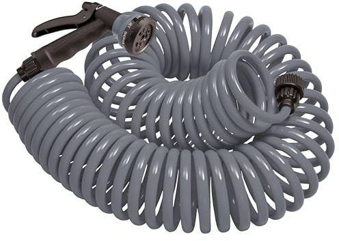 Orbit 27560 Coil Garden Hose, 50 ft, Gray