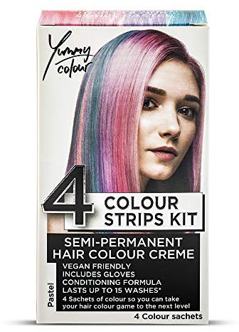 Stargazer Yummy Colour 4 Shade Semi-Permanent Hair Dye Strips Kit - Pastel