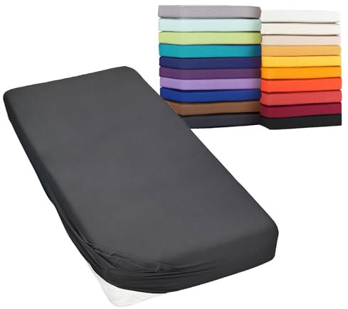 Moon-Classic Spannbettlaken Boxspringbett Wasserbett Spannbetttuch Matratzen 160g/²m 200x220-220x240 anthrazit