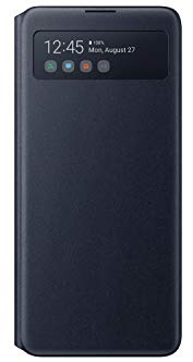 Samsung S View Smartphone Cover EF-EN770 für Galaxy Note10 Lite, Handy-Hülle, stoßfest, Schutz Case, integriertes Sichtfenster schwarz