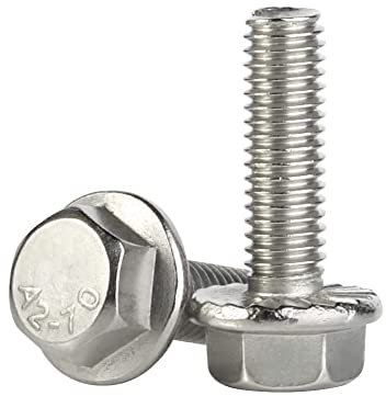 Mellewell M5 x 16mm Flanged Hex Head Bolts Flange Hexagon Screws, Stainless Steel A2, DIN 6921, 25 PCS