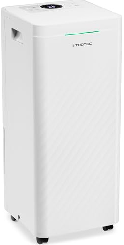 TROTEC Luftentfeuchter elektrisch TTK 64 HEPA – Leistung 24 L/Tag – Fläche 50 m² / 125 m³ – 2in1 Luftreiniger mit HEPA Filter