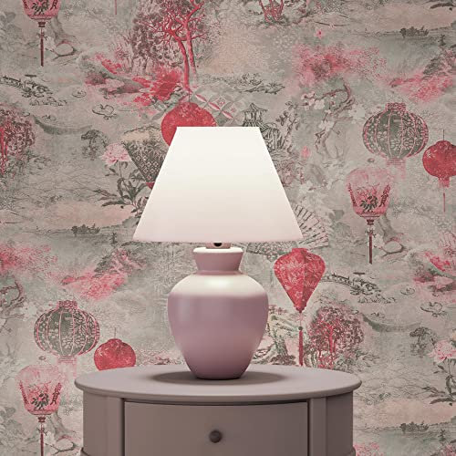 TADESSI Tapete Vintage M1-No.3094 | Vliestapete | Rosa | Vintagetapete | Retro | Natur | Asiatisch
