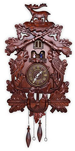 Kendal Cuckoo Clock Large Vintage Deer Handcrafted Wood Cuckoo Clock MX226C