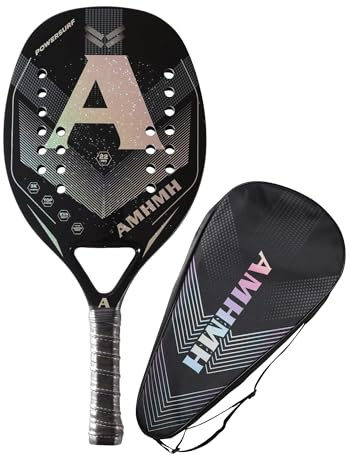Beach Tennis Racket - Carbon Fiber 3K & EVA Foam, Comfortable Design for Beginners to Professionals, Includes Racket Bag, Ideal for Beach Tennis, Open Air Sports & Beach Games