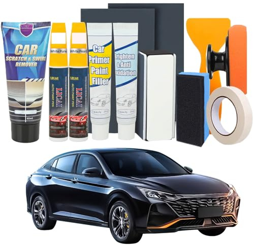 Reparador Arañazos Coche,Quita Arañazos Coche Pulimento Coche Arañazos para Reparación de Arañazos de Pintura Arañazos de Ramitas Arañazos de Clavos Oxidación por Desgaste(Blanco puro+Blanco perla)