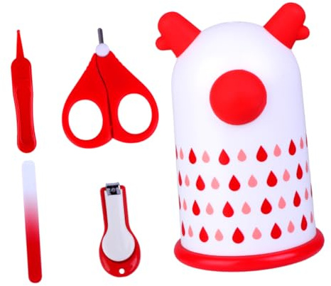 TOYANDONA 1 Juego De Tijeras Para Uñas Kit De Cortaúñas Pinzas Para Bebés Lima De Uñas Para Bebés Kit De Manicura Para Bebés Kit De Pedicura Para Bebés Cortaúñas Para Bebés Tijeras