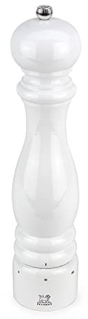 PEUGEOT - Paris u'Select 30 cm Salt Mill - 6 Predefined Grind Settings - Powdered Salt Innovation, Zirlion Mechanism - PEFC-Certified Wood - Made in France - Glossy White Finish