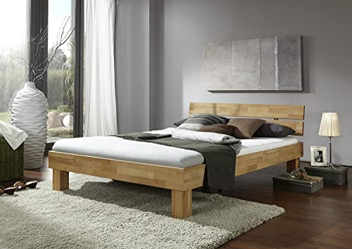 moebelstore24 Futonbett Jenny 100x200cm Wildeiche massiv Natur geölt