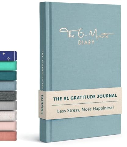 UrBestSelf 6-Minuten Diario de Gratitud (Inglés) - Más Bienestar y Autoconocimiento + Diario Personal - Mindfulness, Meditación, Journaling Notebook para Adultos 2025