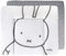 roba Wickelauflage miffy - 85 x 75 cm - Wickelunterlage PU-beschichtet - Wickeltischauflage abwischbar - mit Hasenmotiv - Weiß / Grau